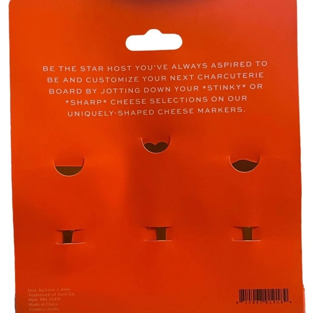 Charcuterie Board Cheese Markers with Dry Erase Pen Customizable Set Reusable